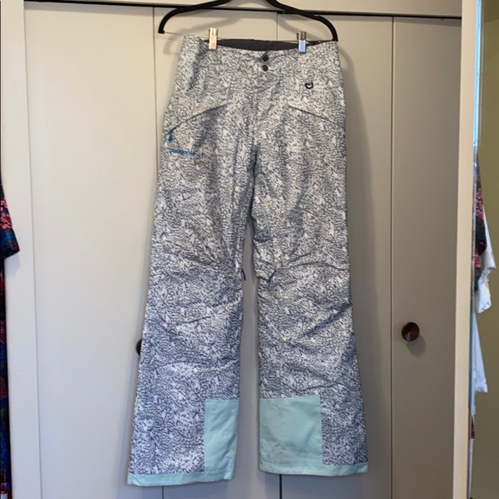 Patagonia Snowbelle Mint Green Snow Pants - M